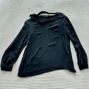 Vince Black Silk Blouse